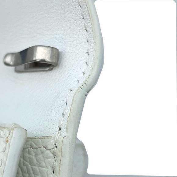 BALENCIAGA Chain Shoulder Bag Everyday Leather 593785 White - Picture 7 of 12